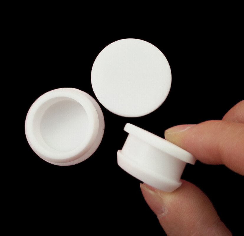 White Snap-on Hole Plug Silicone Rubber Blanking End Caps Seal Stopper 20~50mm