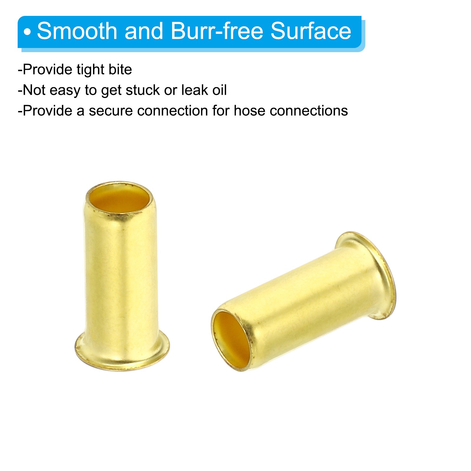 40Pcs Brass Compression Insert Compression Insert Tube Support for 5/16″ OD Tube