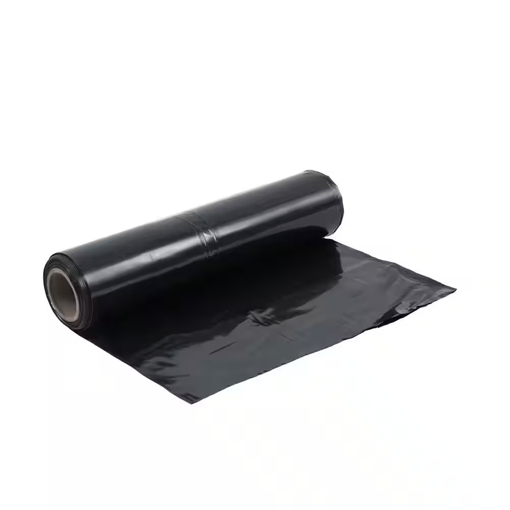 1200 In. Black 4 Mil Plastic Sheeting, Roll of Heavy-Duty Plastic Sheet, Multi-P
