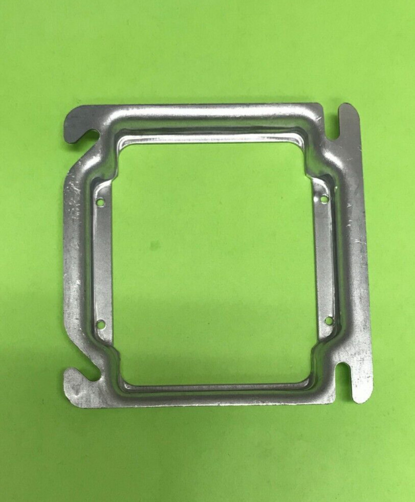 Bowers 404-C 4×4 4S Square Electrical Box 5/8″ Raised Mud Plaster Ring 2-Gang