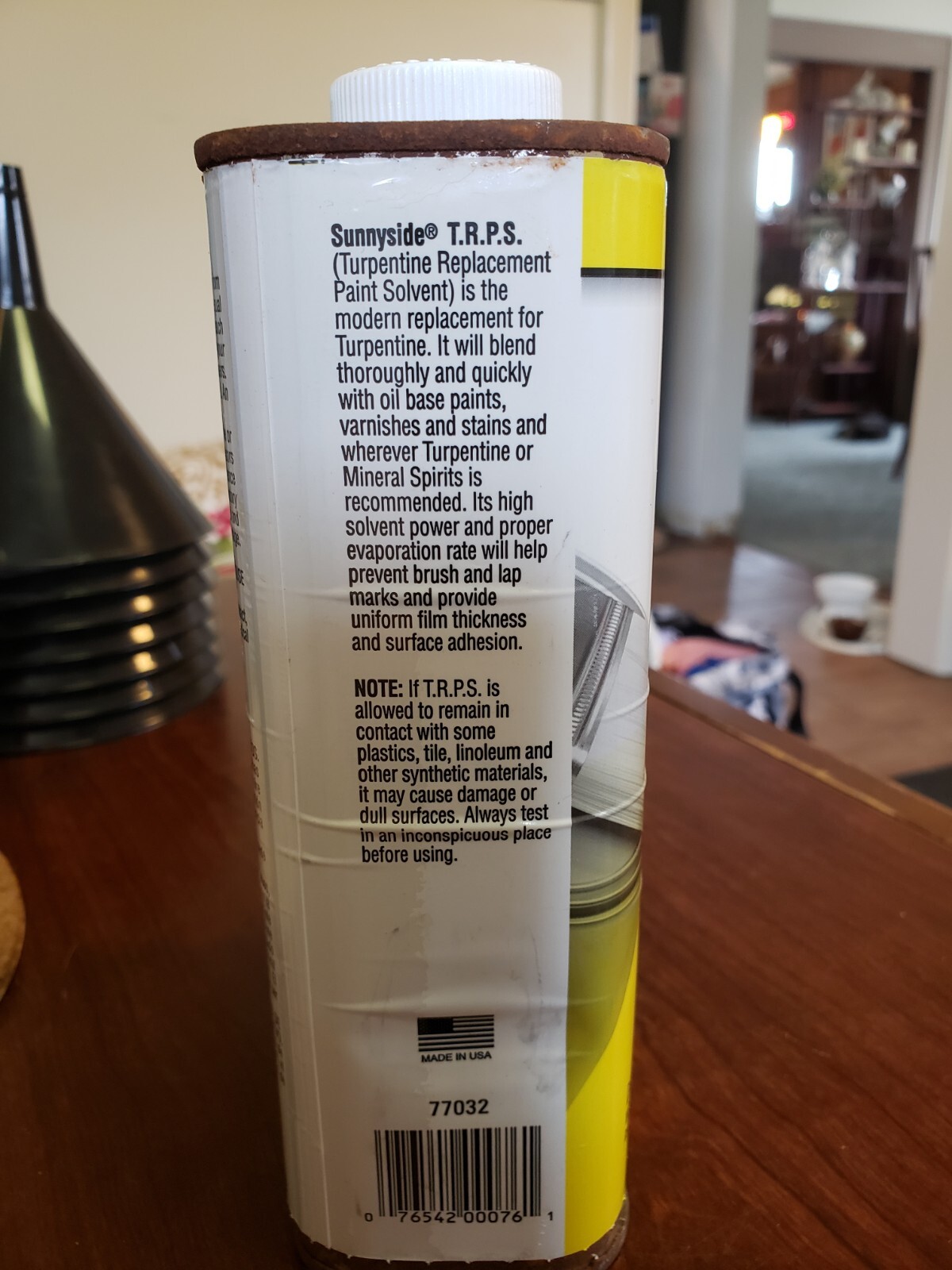 Sunnyside T.R.P.S. Paint and Varnish Thinner, 1 quart, Local Pickup