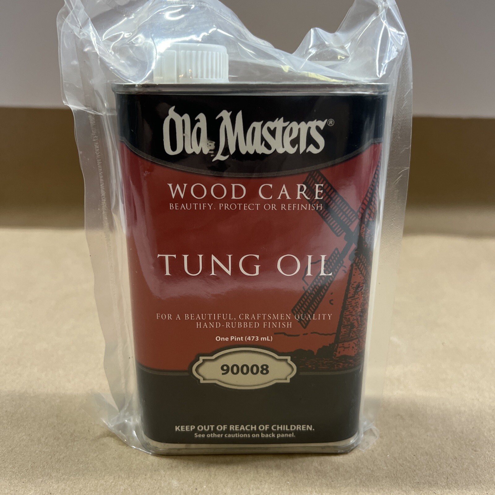 Old Masters 90008 1 Pint 100 Percent Pure Tung Oil