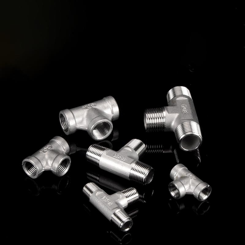 1/8″-3″ NPT Tee T-ype 3 way Female/Male Stainless Steel 304 Thread Pipe Fitting