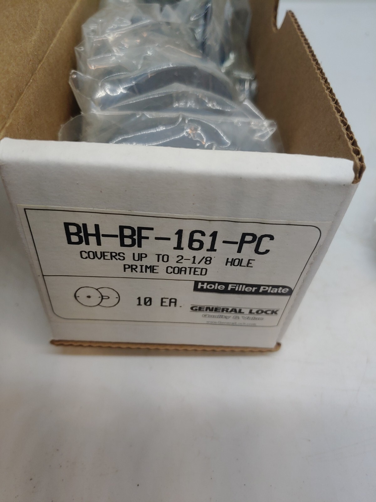 General Lock BH-BF-161-PC Hole Filler Plate up to a 2-1/8 Hole prime croates.B6