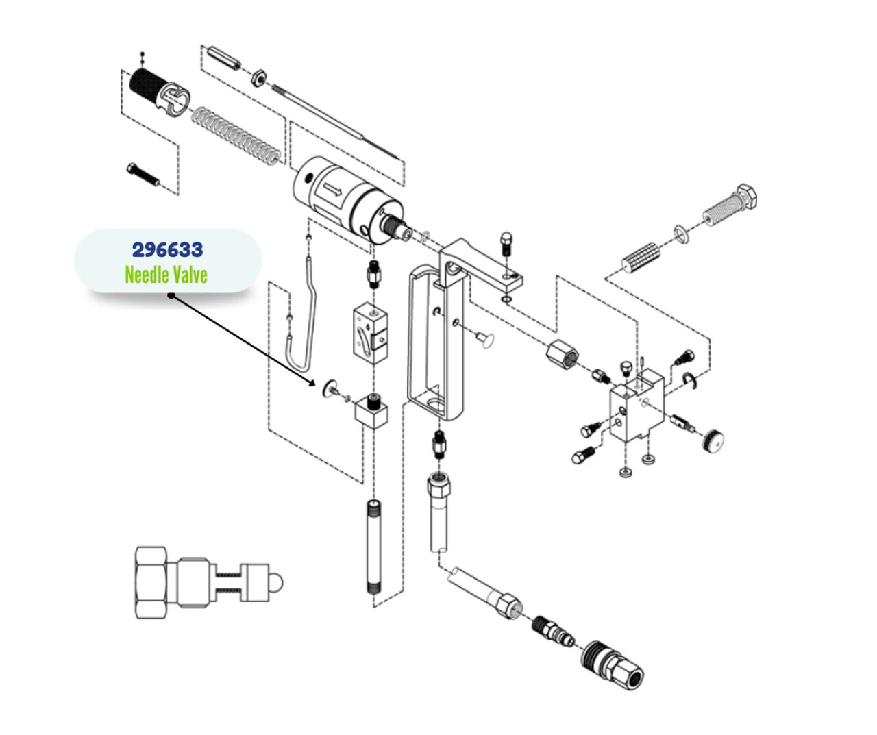 D-GUN NEEDLE VALVE KIT – 296633