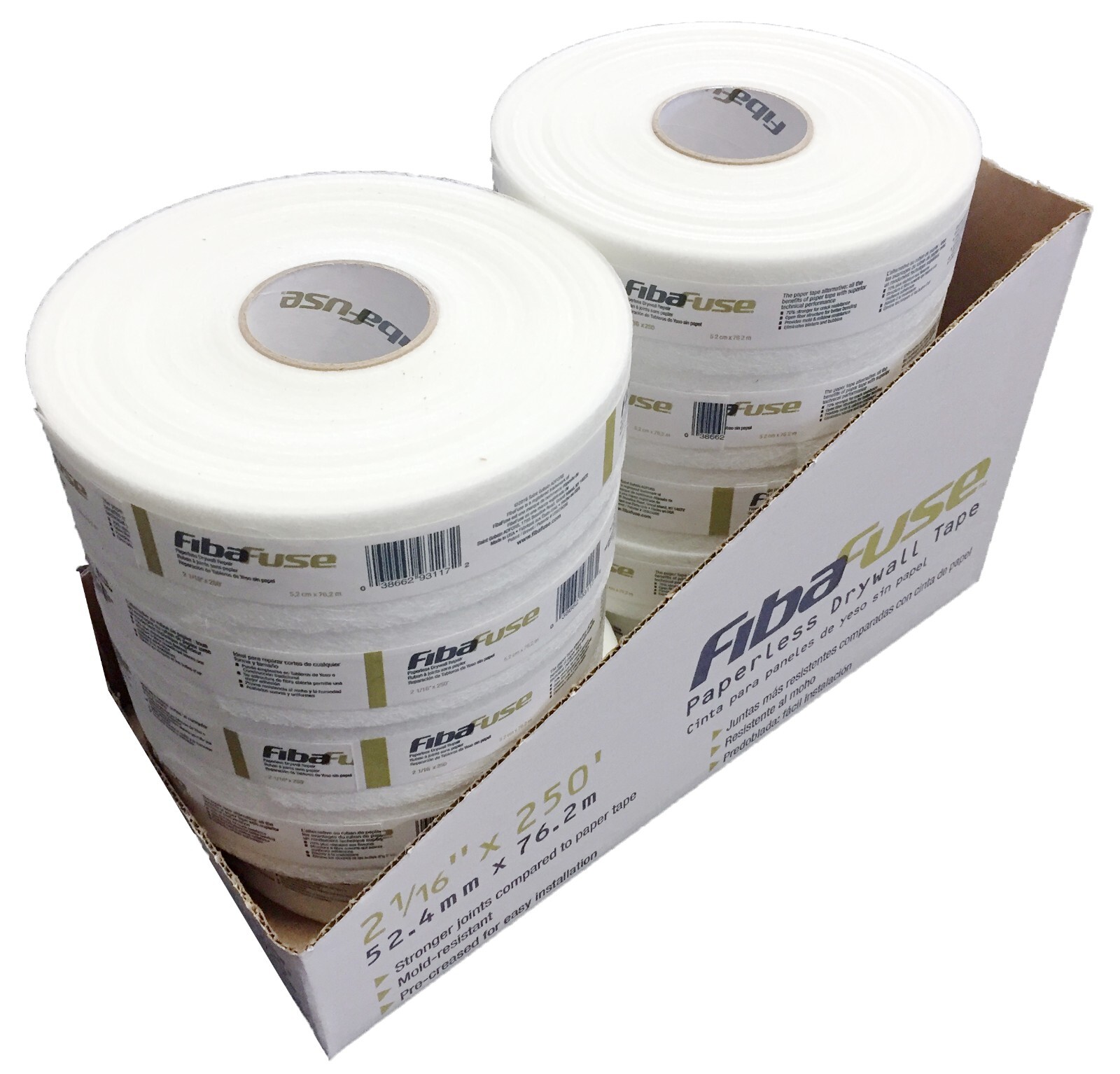Adfors Fibafuse FDW8652 Drywall Joint Tape 2 in. x 250 ft. White, Pack of 10