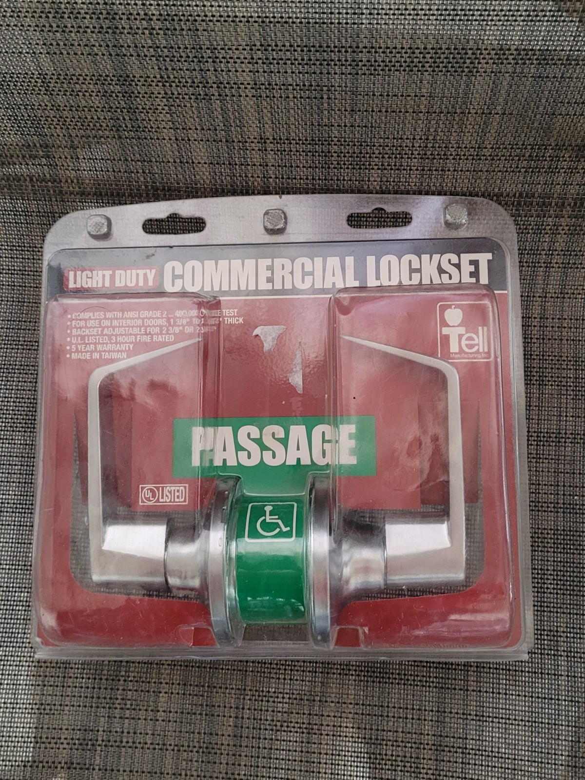 Tell Commercial Satin Chrome Passage Door Lever Tell CL100197 – Brand New