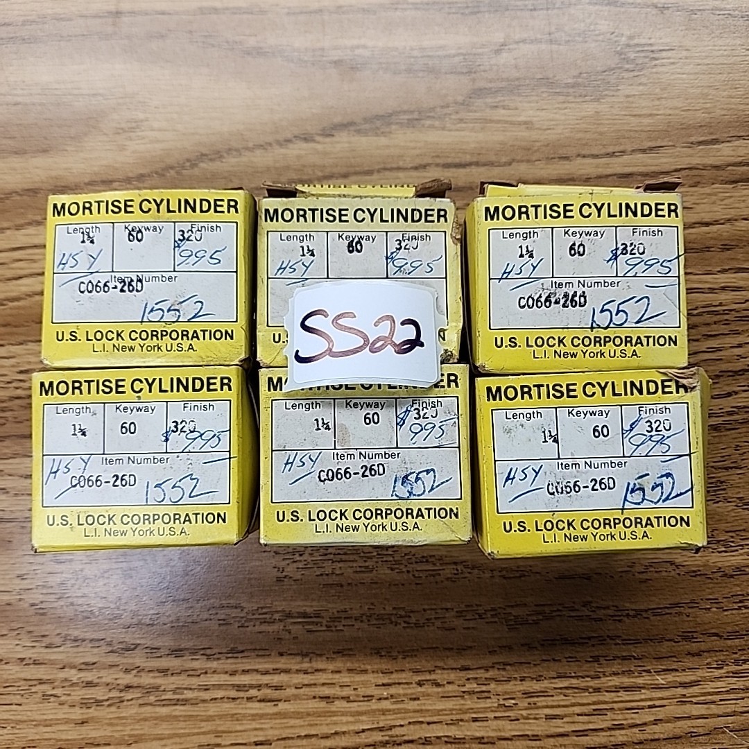 U.S. Lock Mortise Cylinder 1 1/4” C066-26D *Lot Of 7*