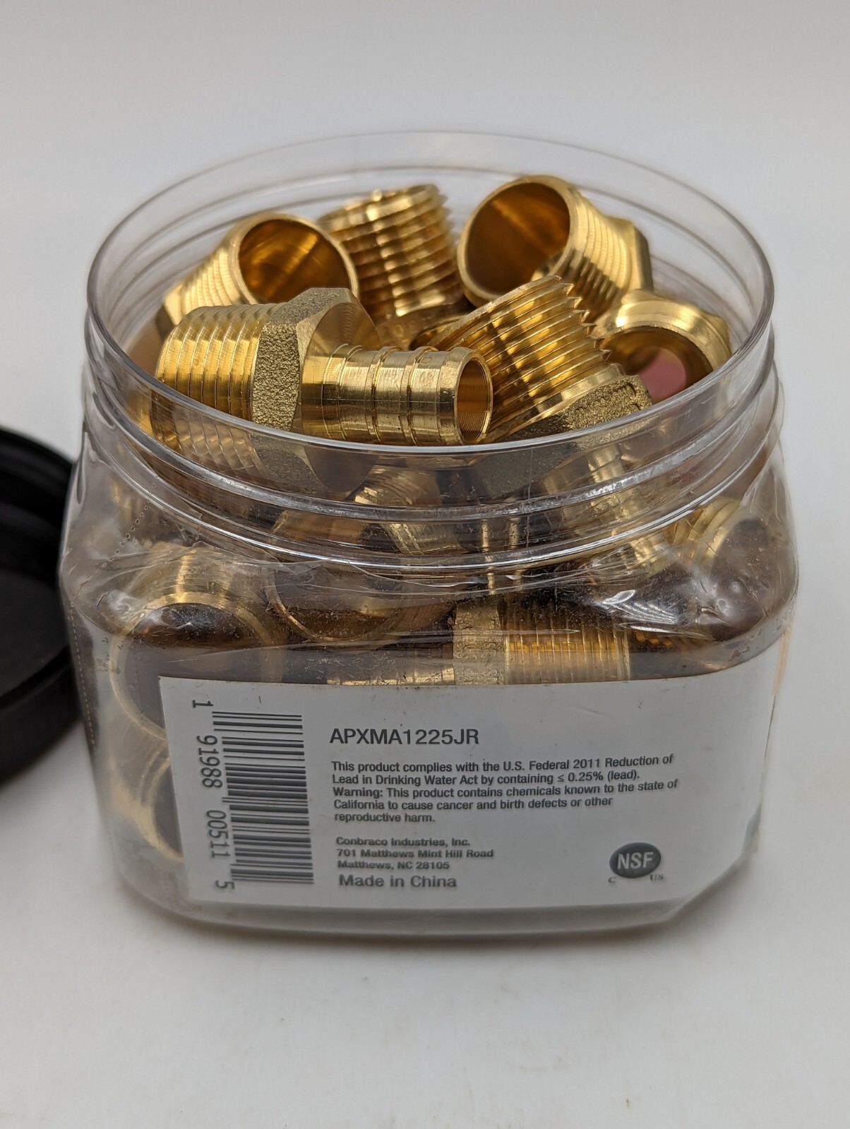 Apollo 1/2″ Brass PEX Barb Male Pipe Thread Adapter, Pro Pack, 25-Pack, New