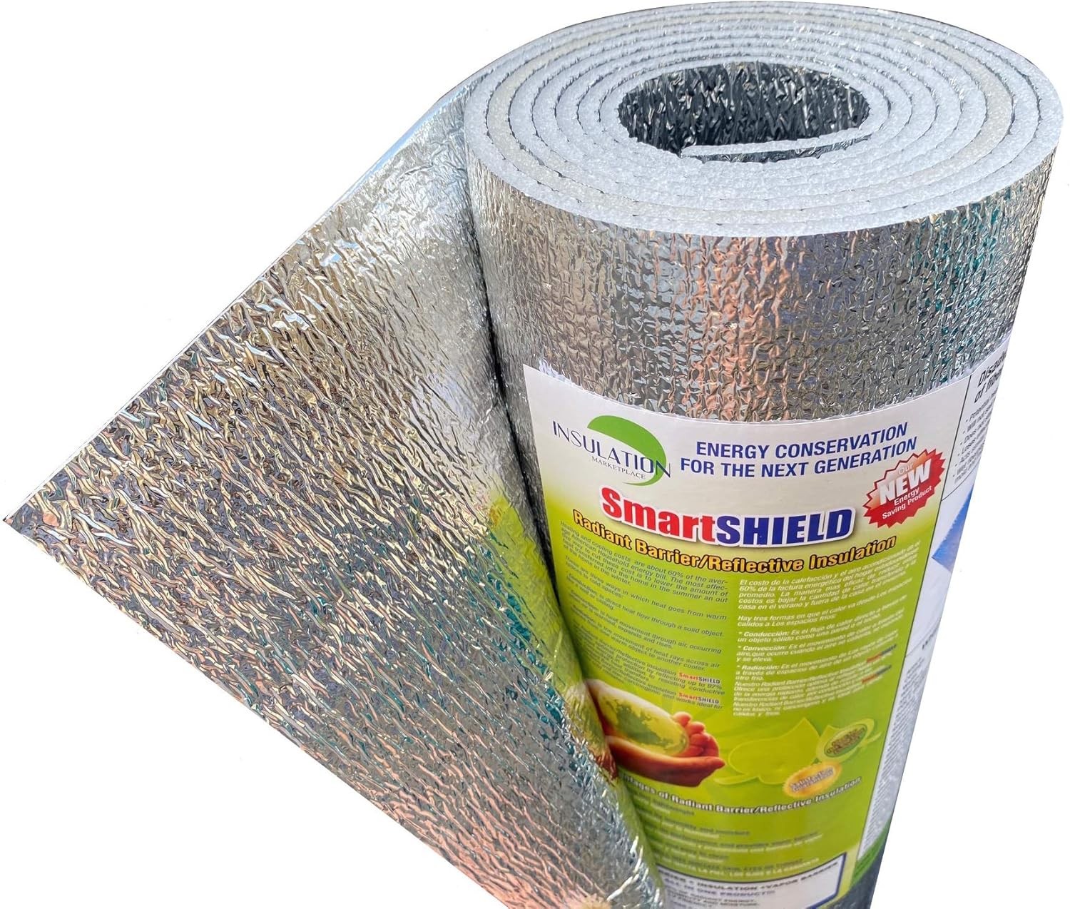 SmartSHIELD -3mm 48 Inchx50Ft Reflective Insulation roll Foam Core Radiant