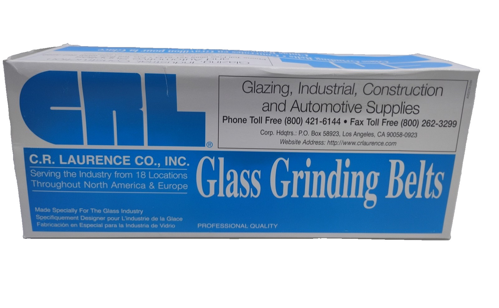 CRL Glass Grinding Belts 75mm X 533mm 10 Belts A Box CRL3X21220X 3″ x 21″ 220X
