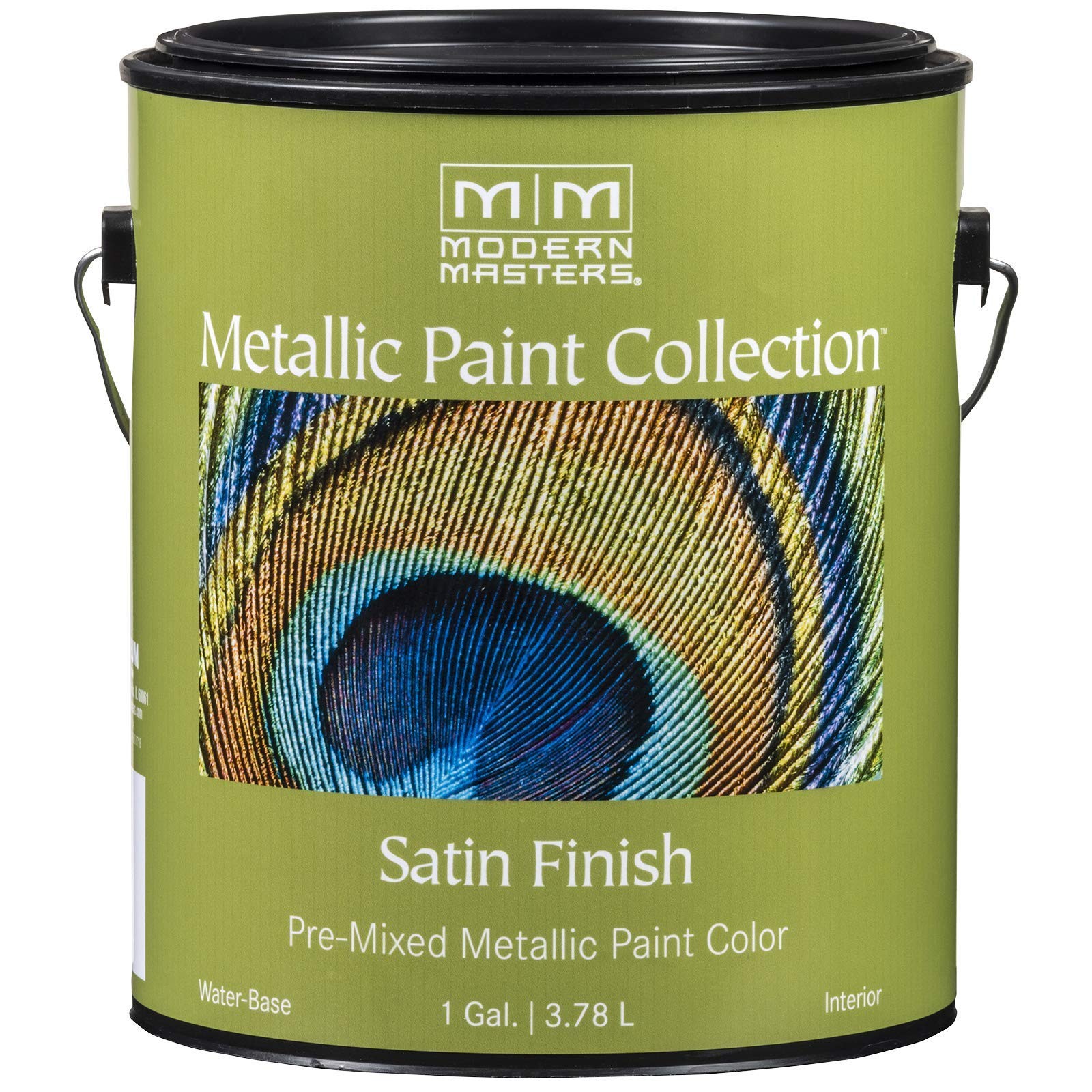 1 gal Modern Masters ME591 Platinum Metallic Paint Collection, Satin Water-Ba…