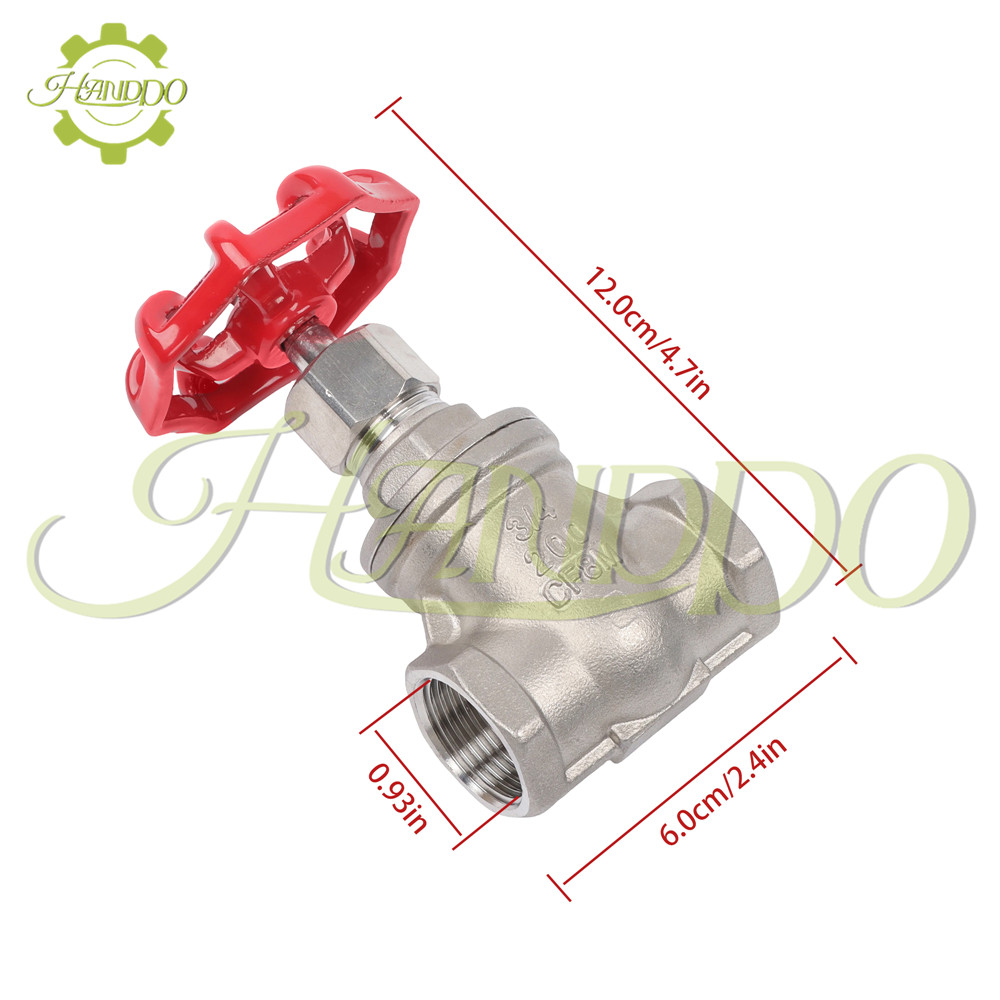Heavy Duty 3/4″ NPT Stainless Female Thread Rotary Sluice Valve w/ Wheel Handle