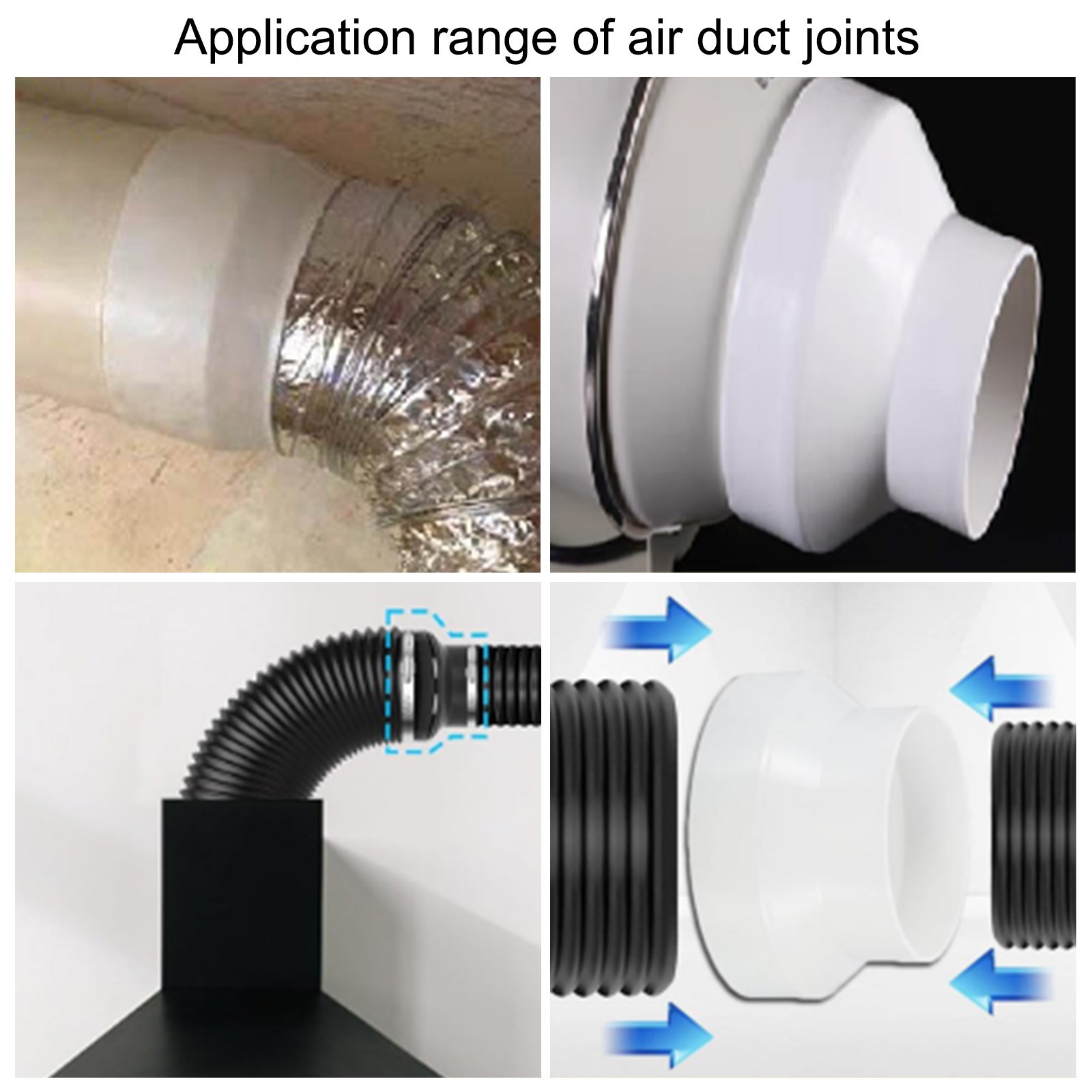 7″ to 4.5″ Duct Reducer Ducting Airflow Tube Increaser Adapter Pipe Fitting