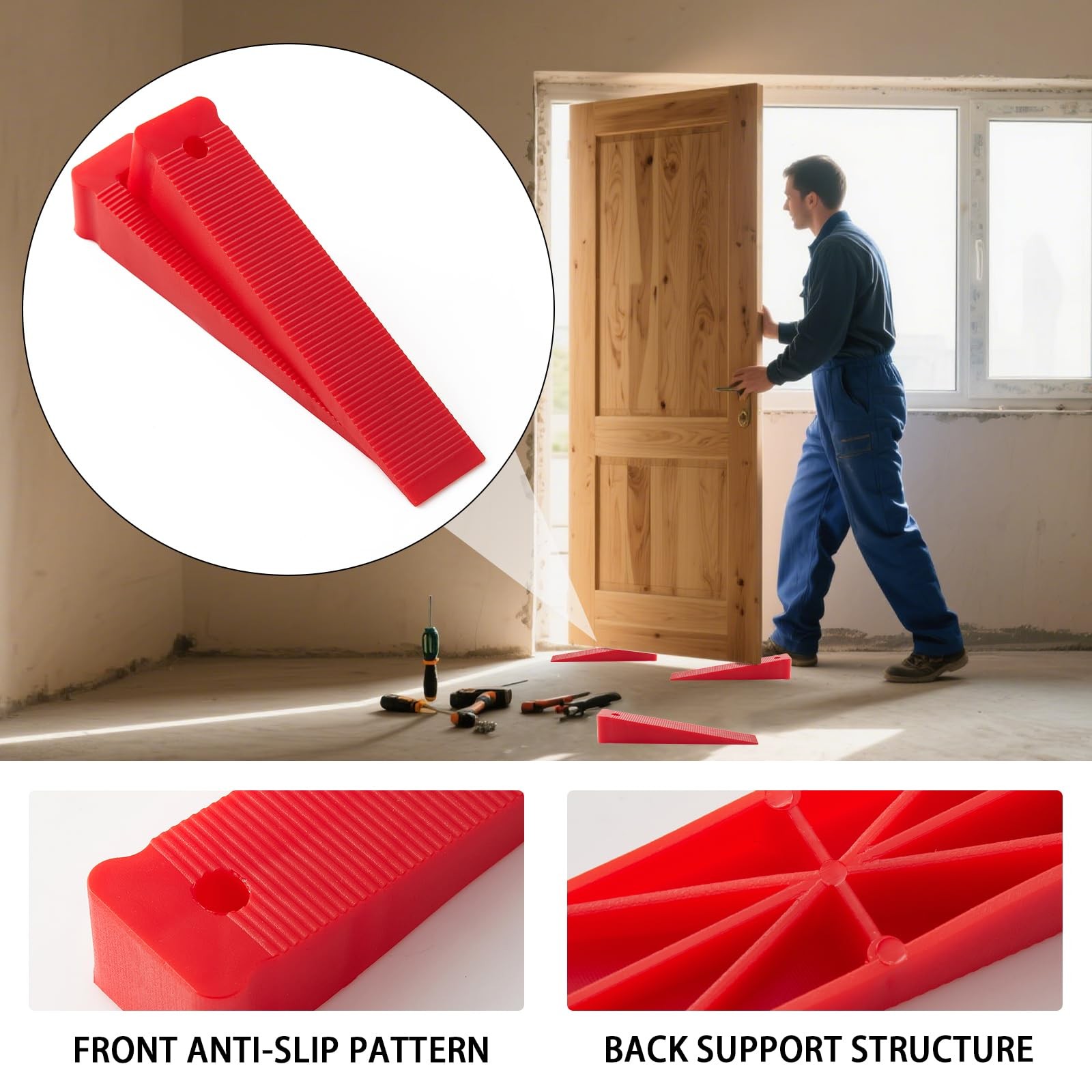 XIYAOXI Red Plastic Composite Shims and 6-7/9” x 1-2/5” x 1-1/4”,