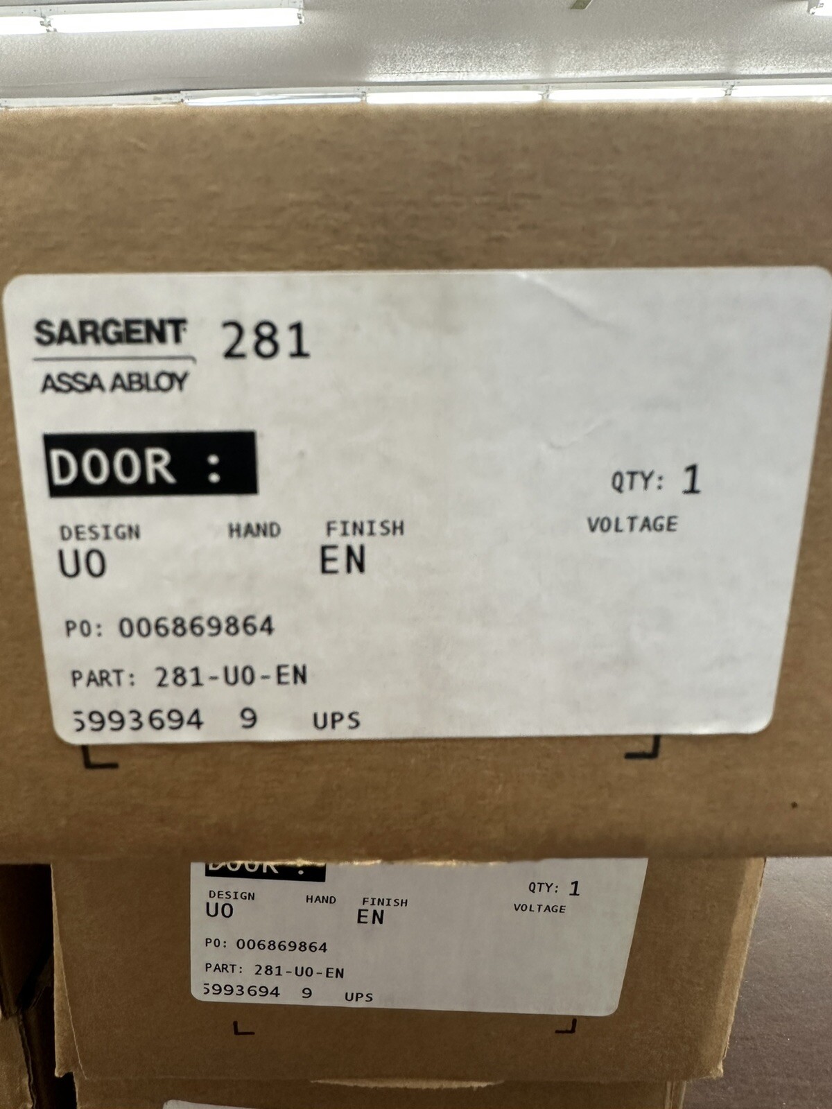 SARGENT Assa Abloy Part 281 -UO-EN Door Closer