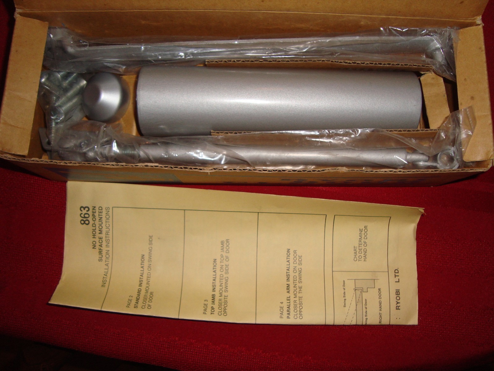 BRAND NEW, NEVER USED RYOBI NO.863 DOOR CLOSER
