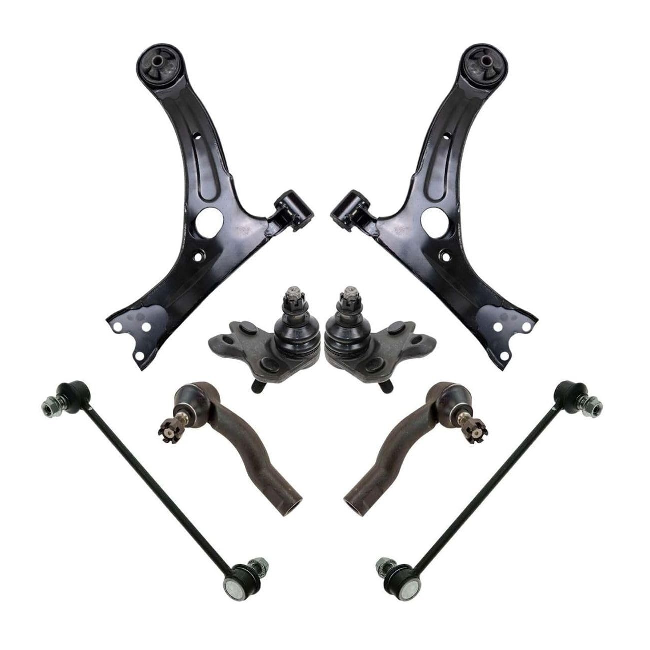 8pc Steering Suspension Kit Control Arms Tie Rods Sway Links Scion tC 2.4L 05-10
