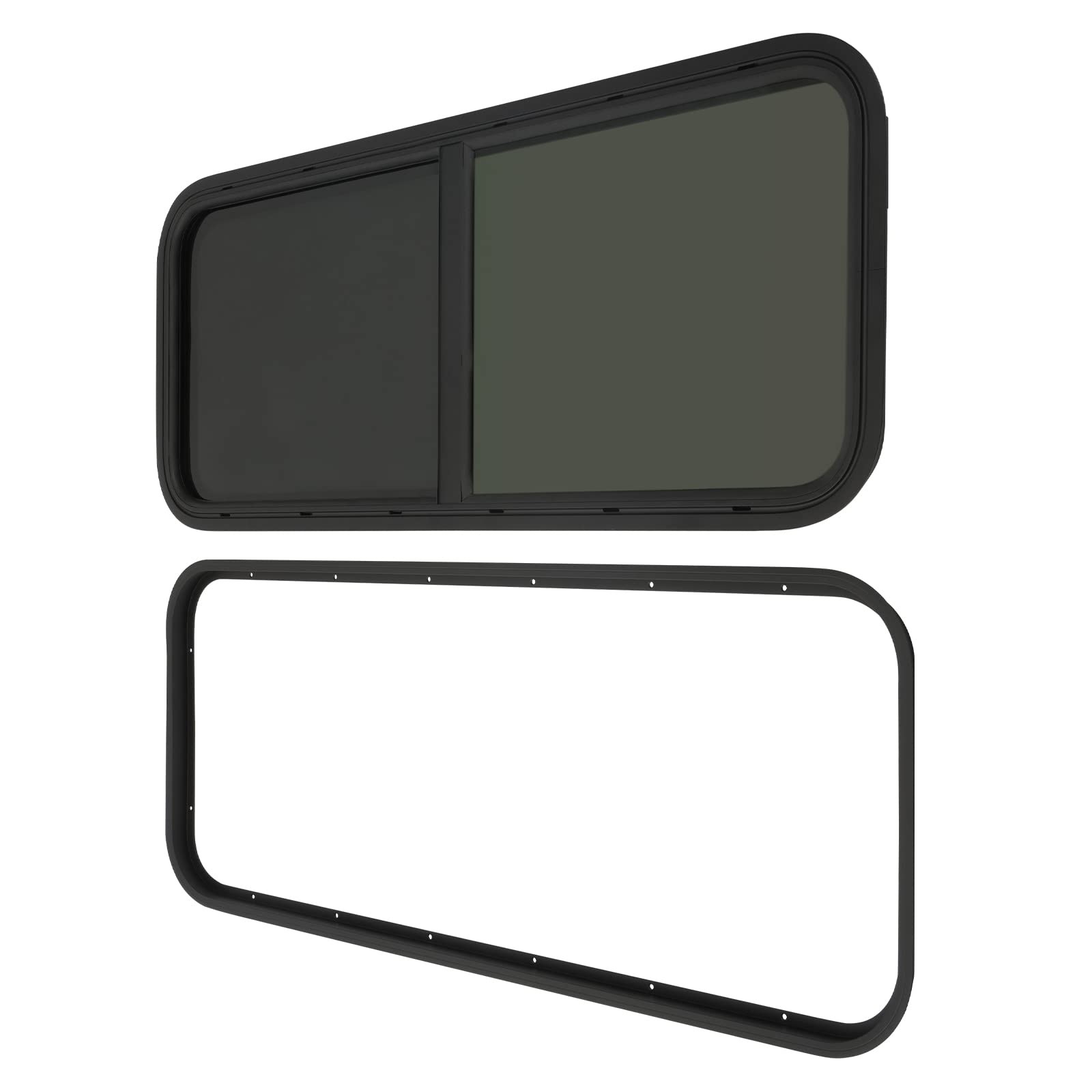 RV Teardrop Horizontal Slide Window Waterproof Trailer Glass 42Wx22H