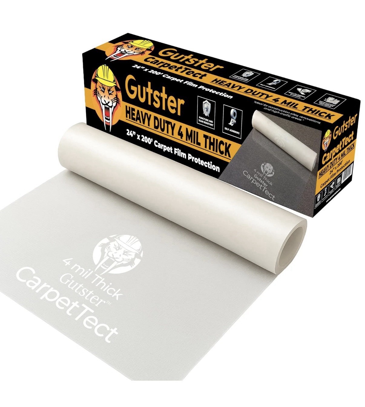 CarpetTect Floor Protection 24″ x 200′ | Heavy-Duty 4Mil Carpet Protection Film