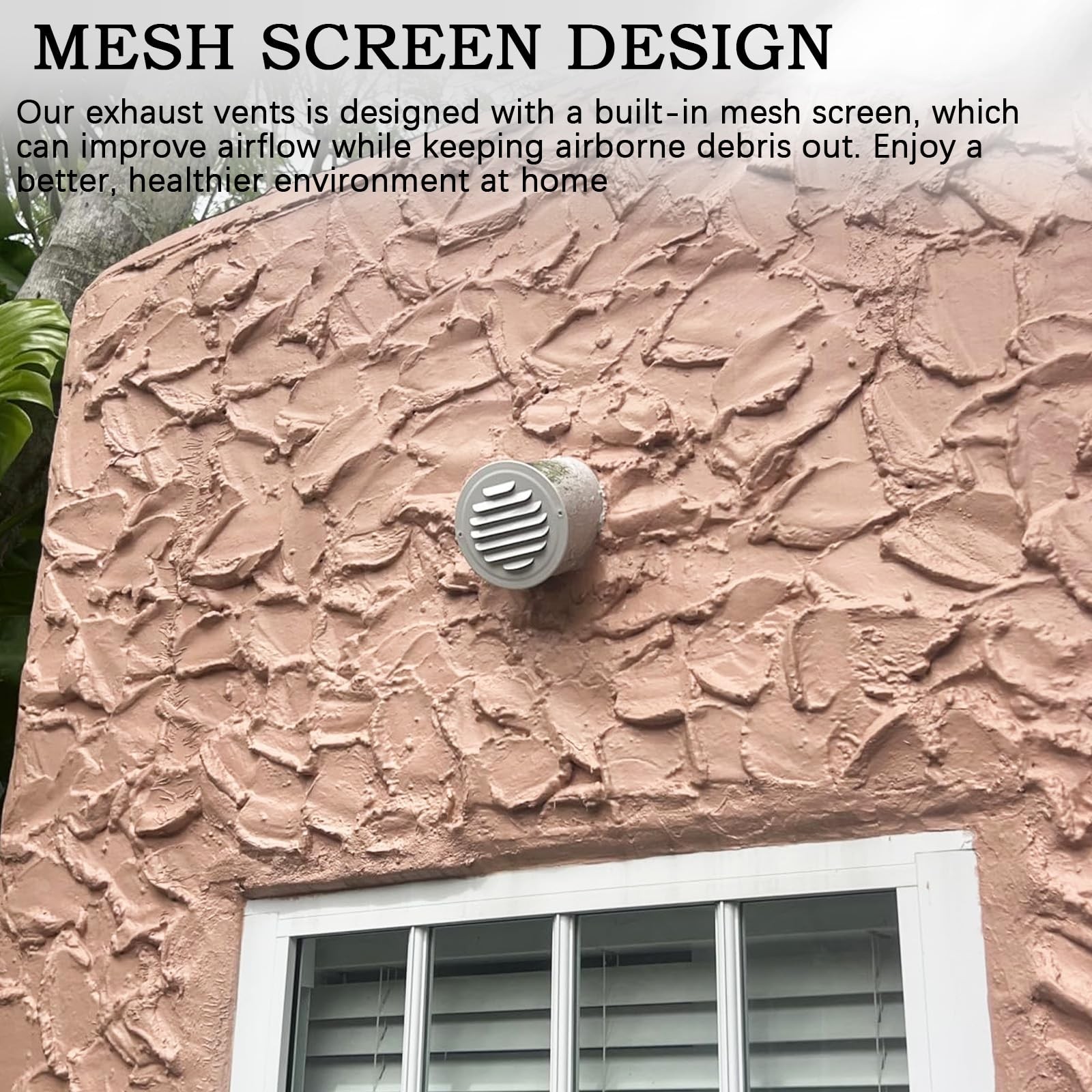 Round Aluminum Louver with Insect Screen, 2 Inches, 6-Pack Silver