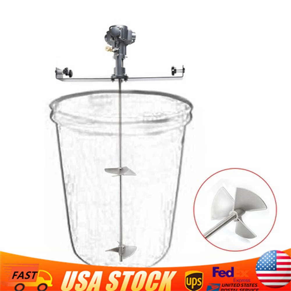 50 Gallon Pneumatic Paint Mixer Tank Barrel Paint Mixing Air Mix Blender Shaker