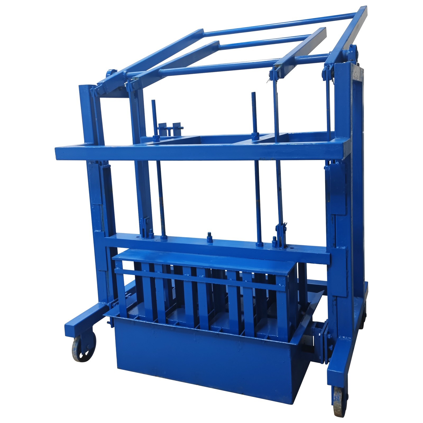 Manual Concrete Hollow Block Maker H1 Hole 4 Bricks/Time Brick Molding Machine