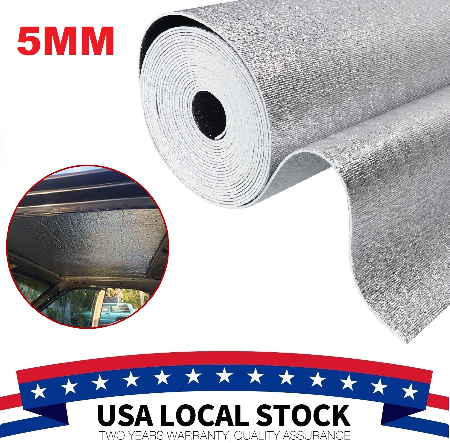 Modigt 80″x40″ Reflective Insulation Foam Heat Barrier Noise Proof Deadener Mat