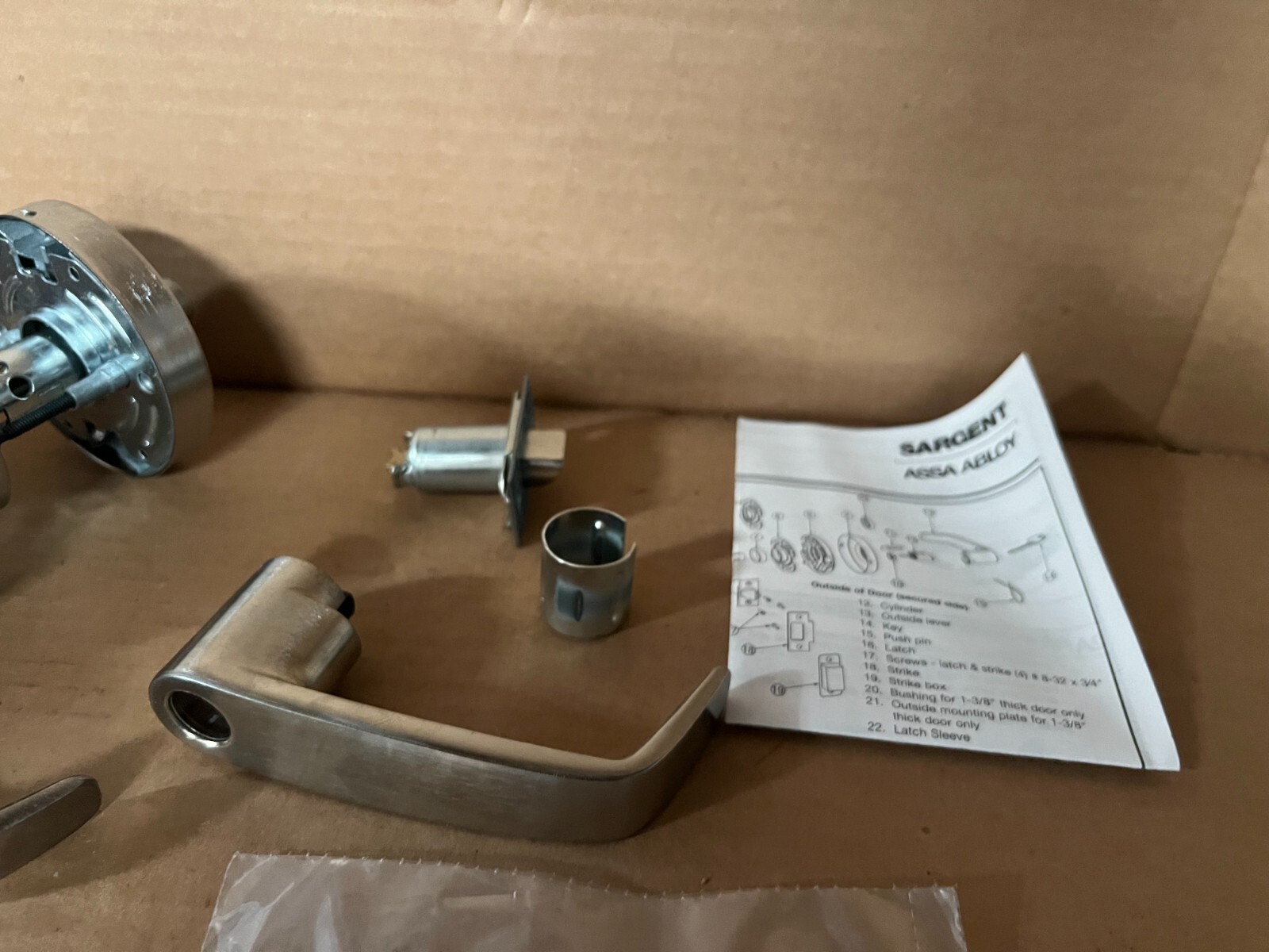 Sargent Lock 14 20 7U65 L L 26D 1-1/4 1.750 1.250 PRIVACY LEVERSET New