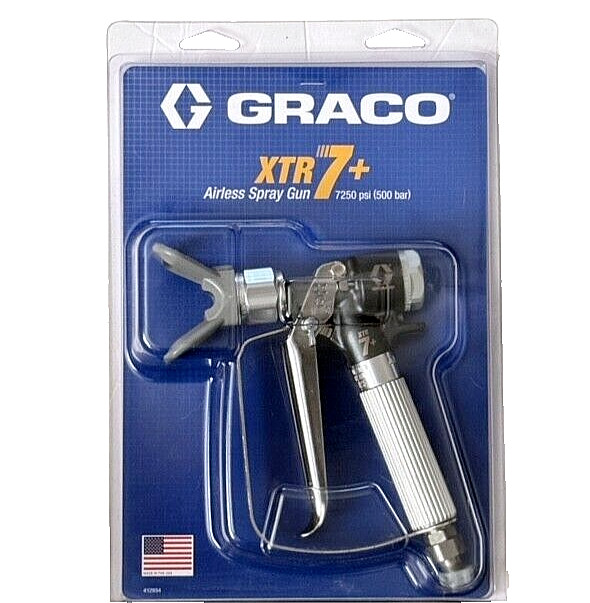 Graco (3-total) XTR7+ Airless Spray Gun 4-Finger Trigger XTR720 NEW 7250 PSI
