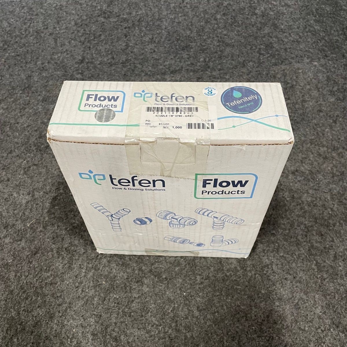 TEFEN 22210078003 Conical Spray Nozzle 1/8″ 0780 Grey, Box of 1000