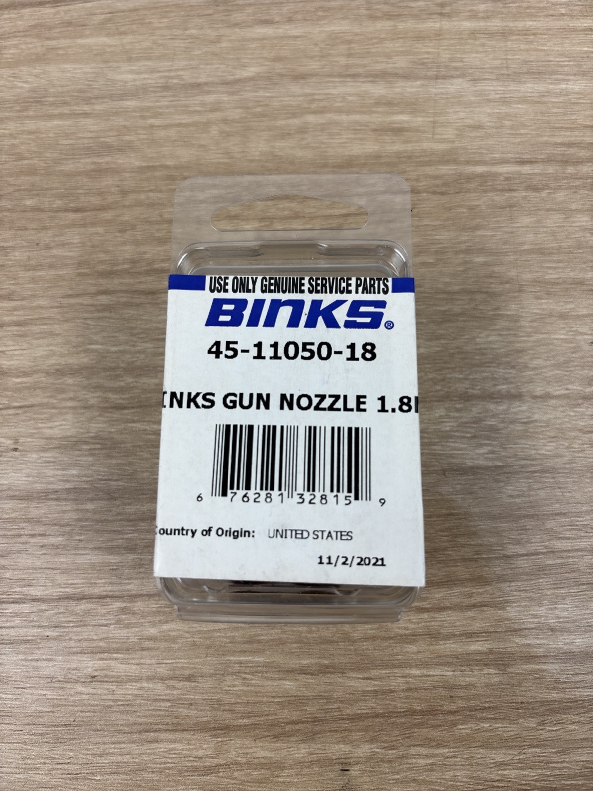 BINKS Trophy Gun Fluid Nozzle – 45-11050-18 – 1.8MM