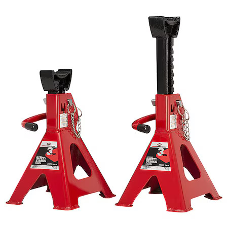 American Forge & Foundry 3303A Jack Stand, Heavy Duty, Ratchet, 3 Ton, Pr
