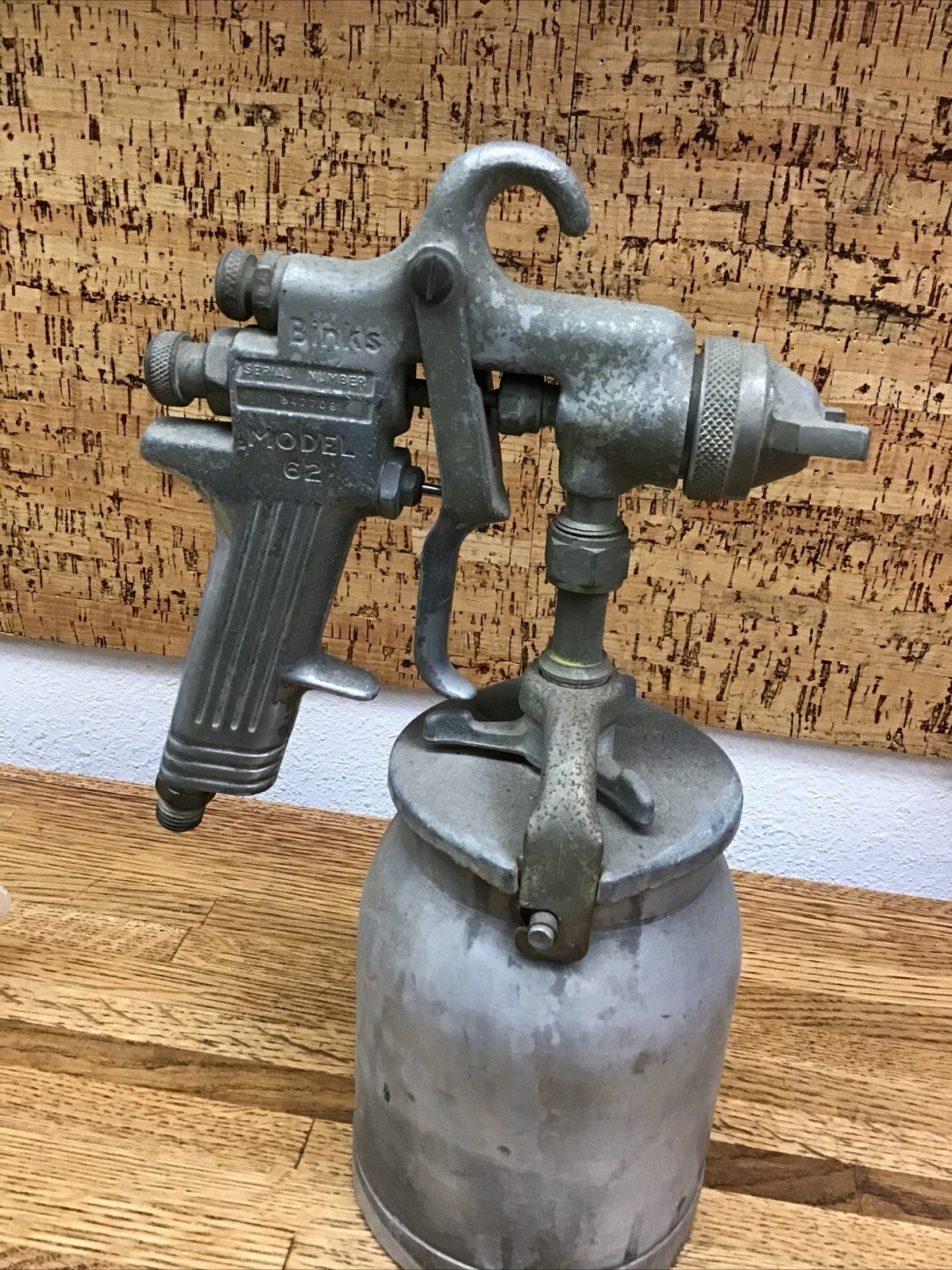 Vintage Binks Model 62 Spray Gun With Canister.
