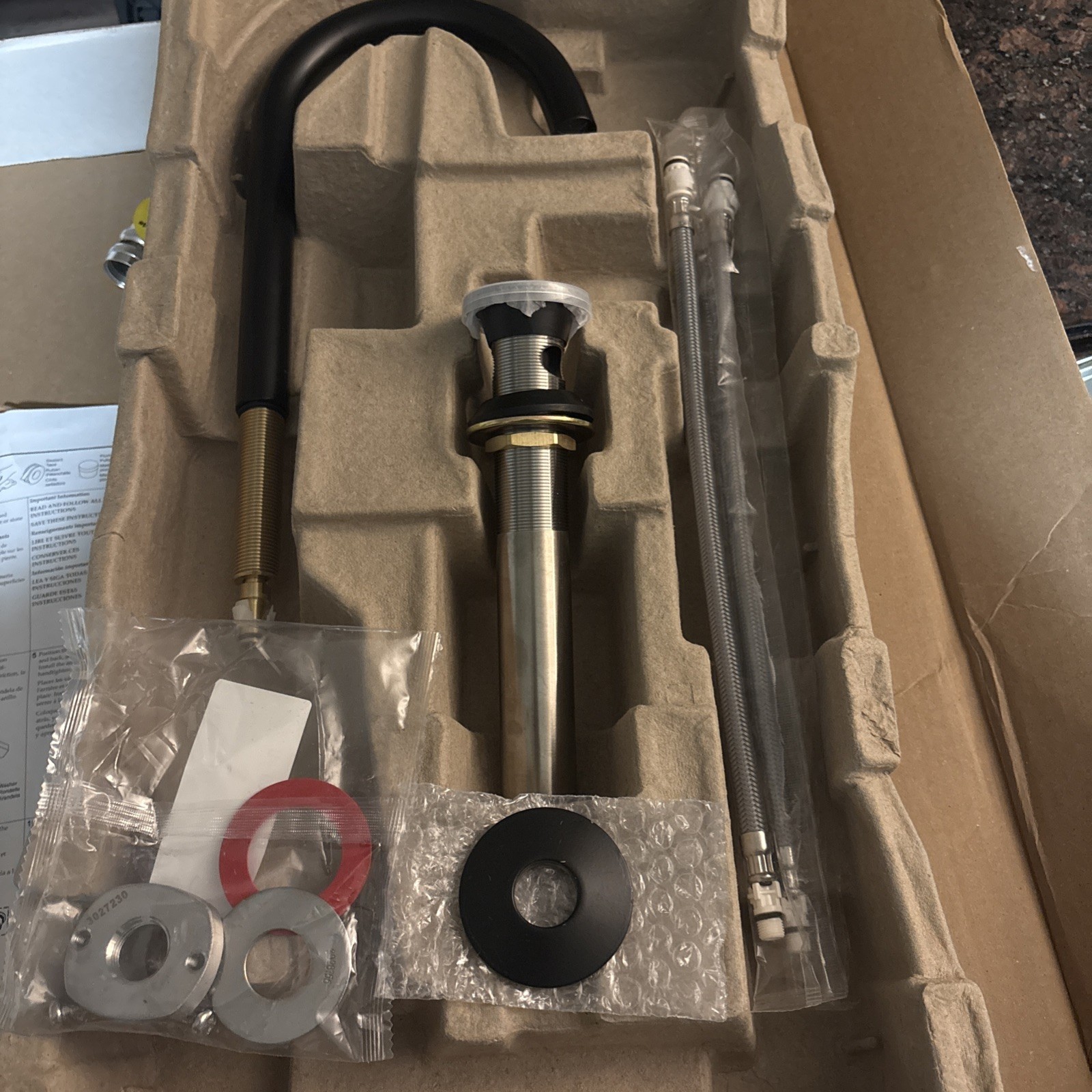 NEW Kohler 77967-BL Components 1.2 GPM Bathroom Faucet w/ Drain Less Handles