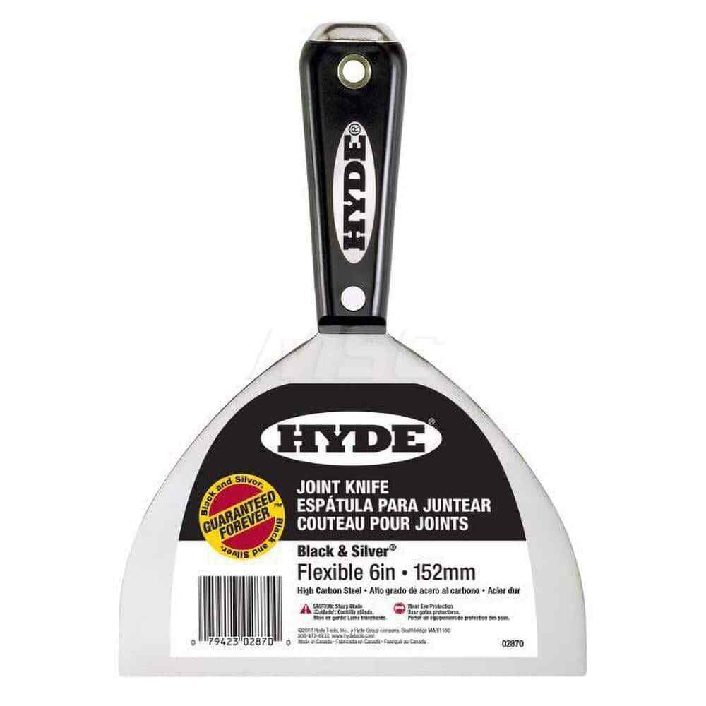 Hyde Tools 6″ Wide Carbon Steel Taping Knife Flexible, Hammerhead Nylon Handl…