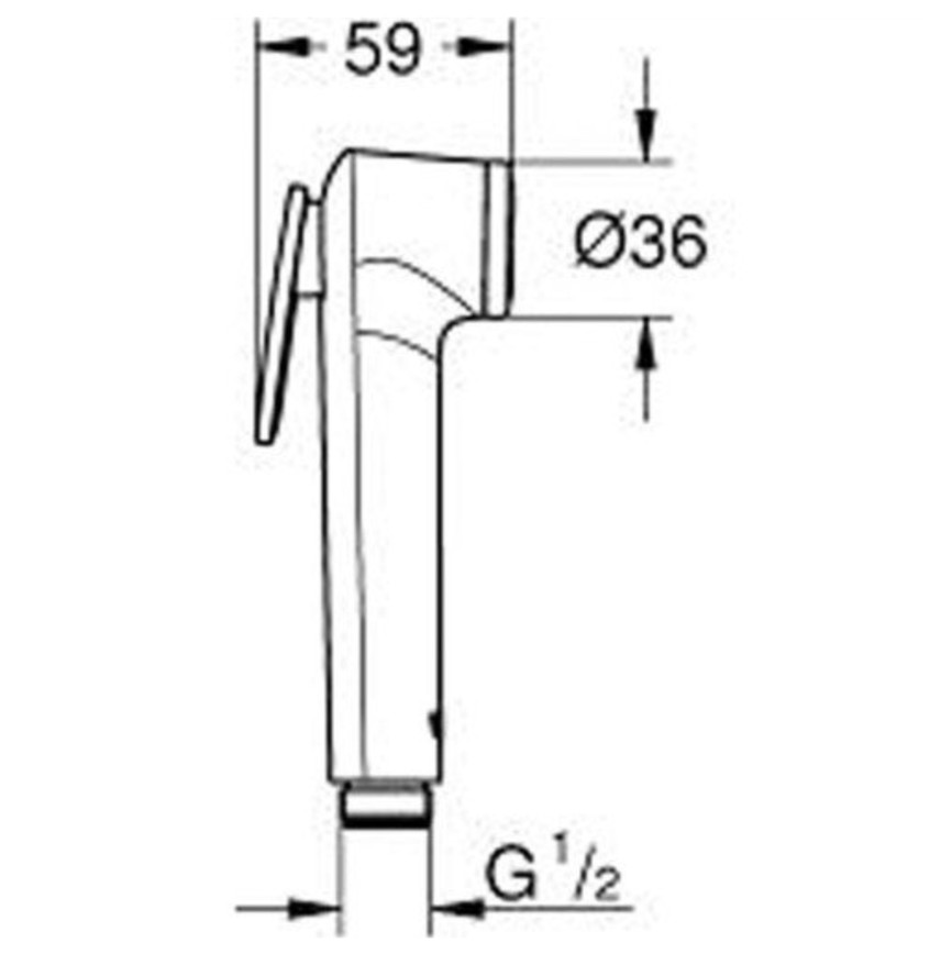 GROHE Handheld Bidet Trigger Spray GERMANY Tempesta-F 30 1/2″ art. 27512001
