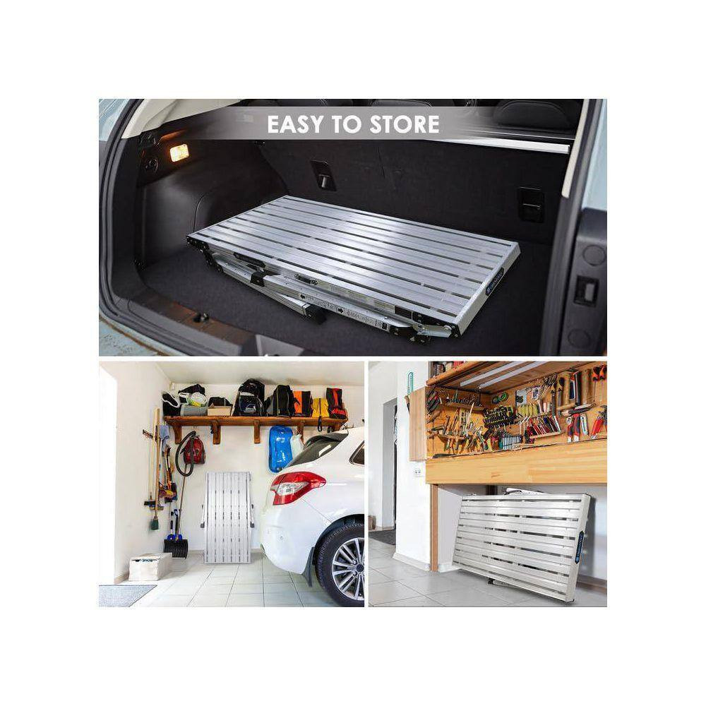 3.3 3 Ft. X 1.54 Ft. Aluminum Heavy-Duty Folding Work Platform with 7-Gear Adjus