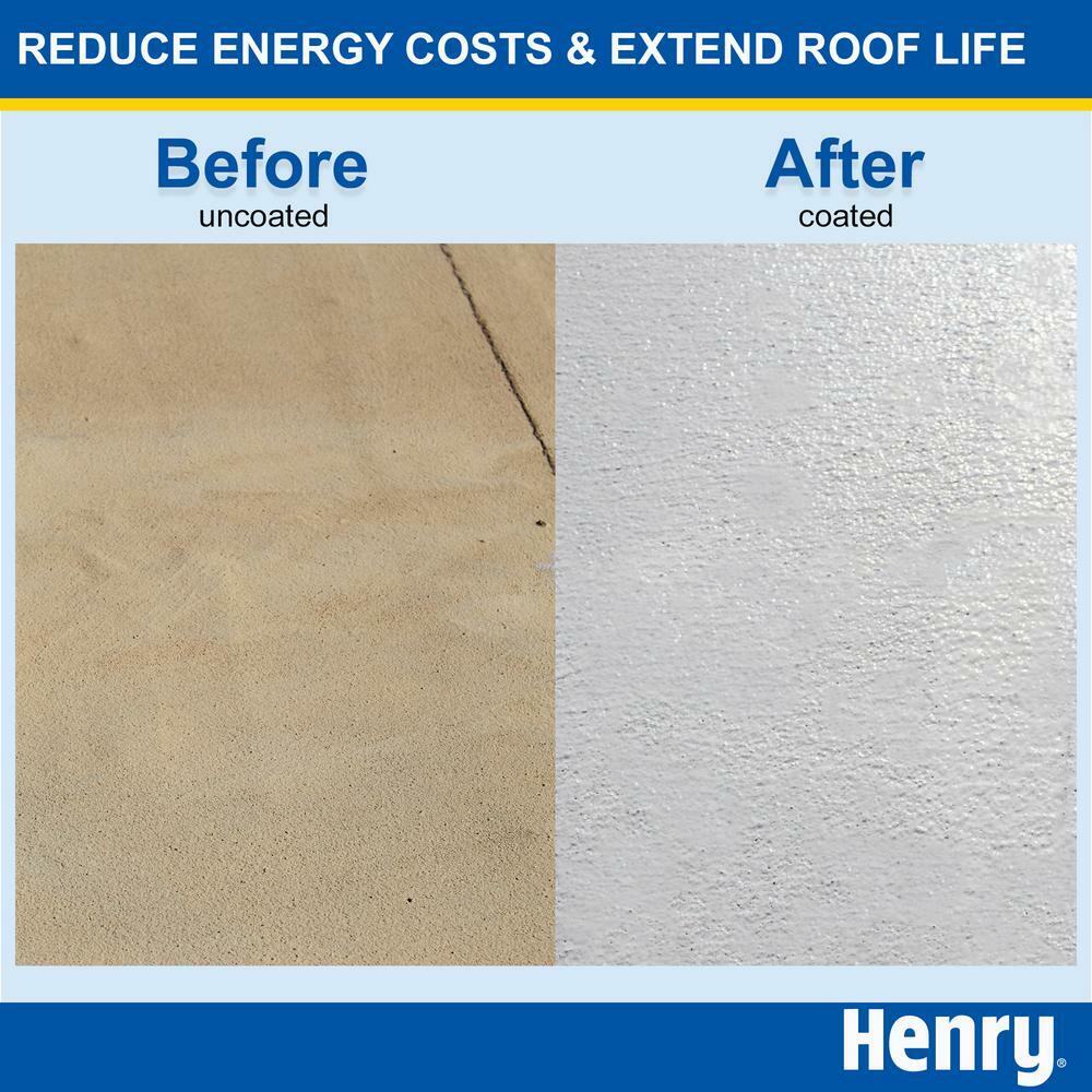 Henry Elastomeric Roof Coating Water-Based Acrylic Solar-Flex White 4.75-Gal.