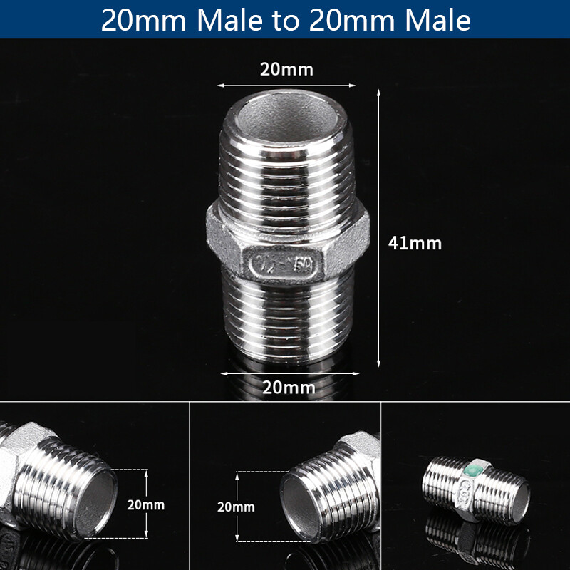 Female / Male Threaded 304 Stainless Steel Fitting Water Pipe Adapter Connector