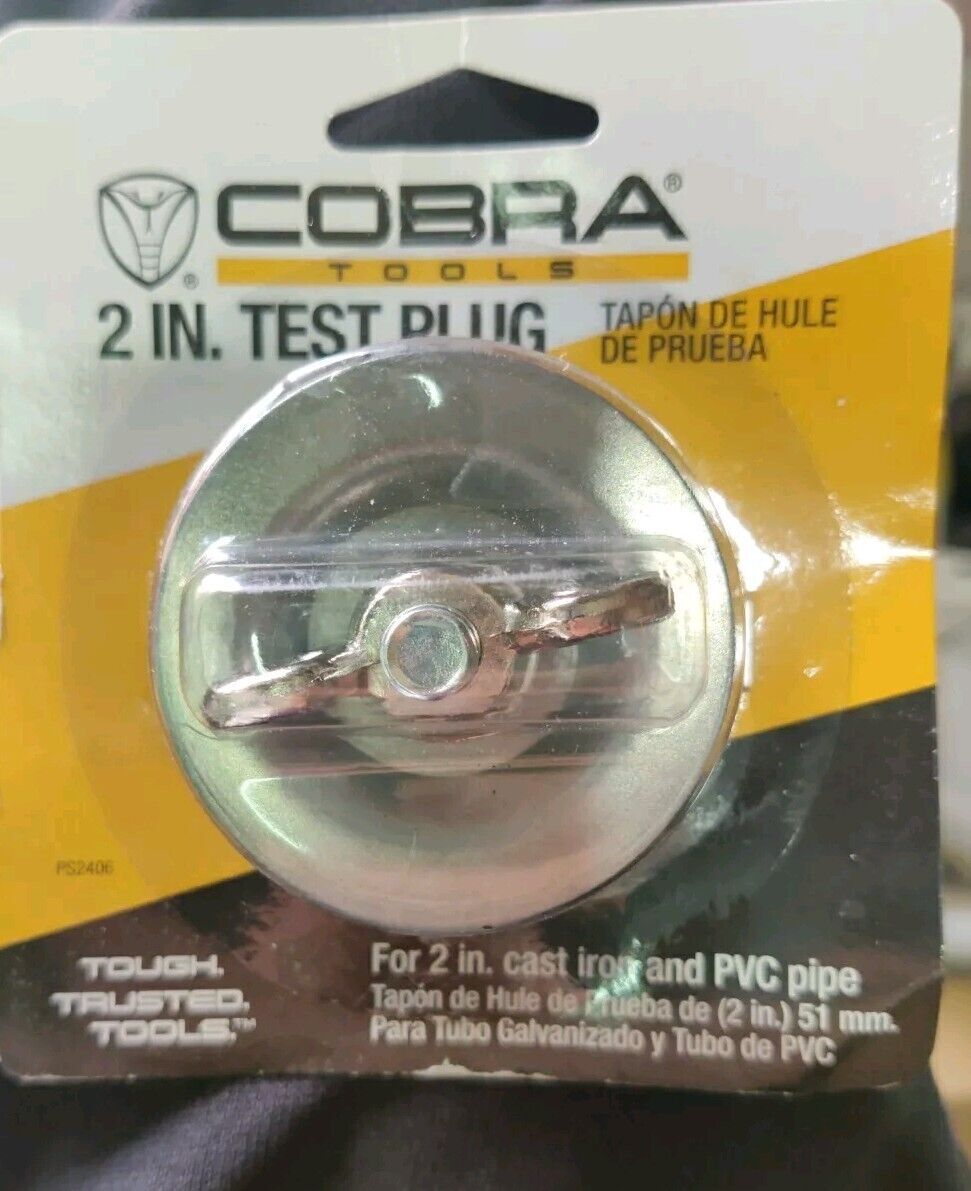 Cobra PS2406 Rubber Test Plug for Seal Piping 2 Dia. in. Cast Iron And PVC Pipe