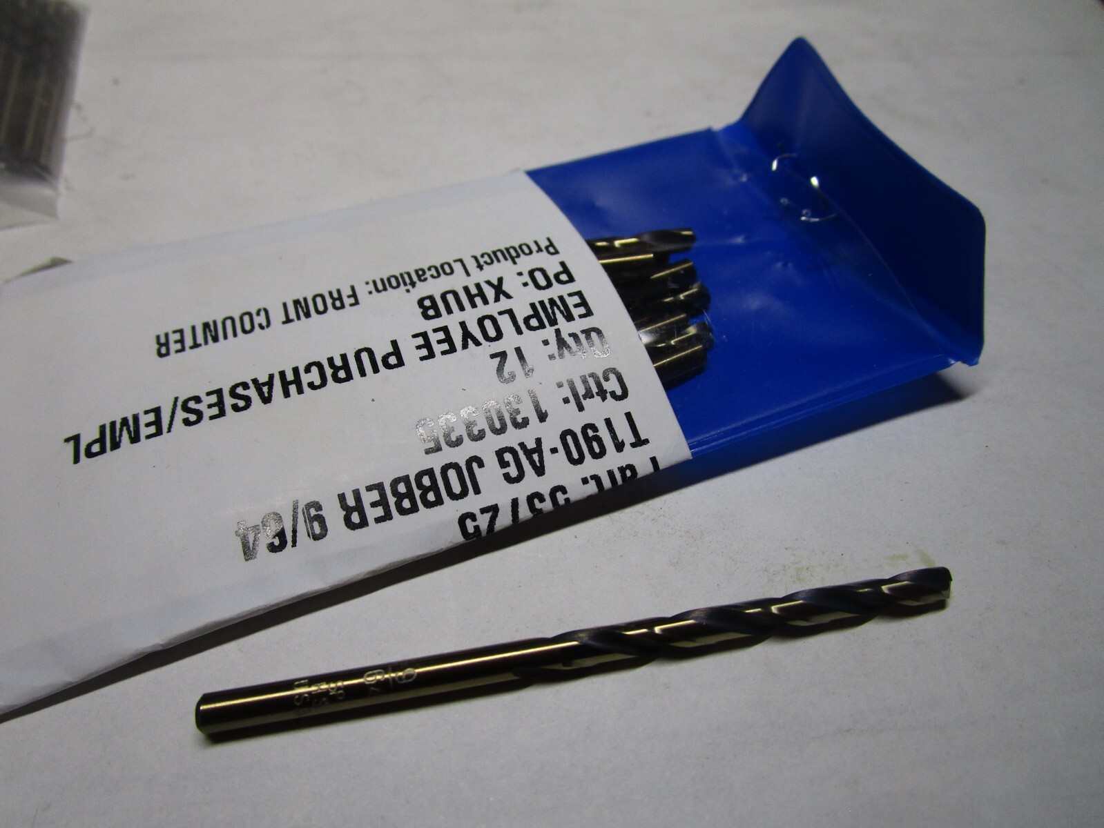 9/64″ x 2-7/8″ OAL 135° Split Black / Gold HSS Jobber Drill QTY 12