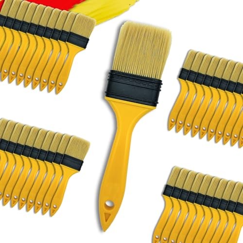 40 Pack 2″ Not Chip Paint Brushes, Plastic Handles, for Walls, Stains, Glues
