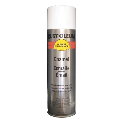 High Performance V2100 System Enamel Spray Paint, 15 oz, White, Flat Pack of 6