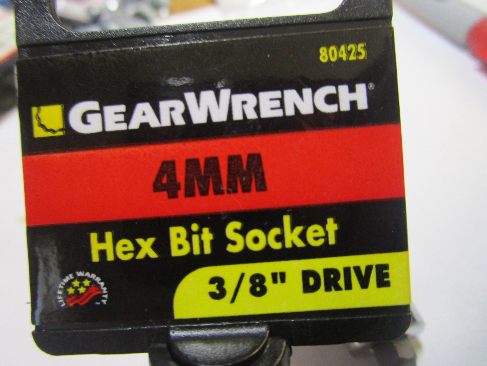 GEARWRENCH 80425 Standard Driver Socket Bit 3/8 in Hex Drive 4 mm 0.984 L QTY 2