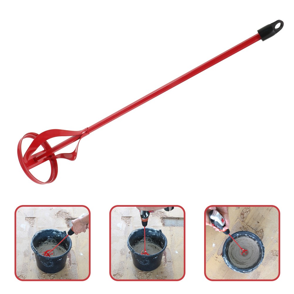 Steel Cement Mixer Drill Paint Mixing Rod Durable Tool for Renovation