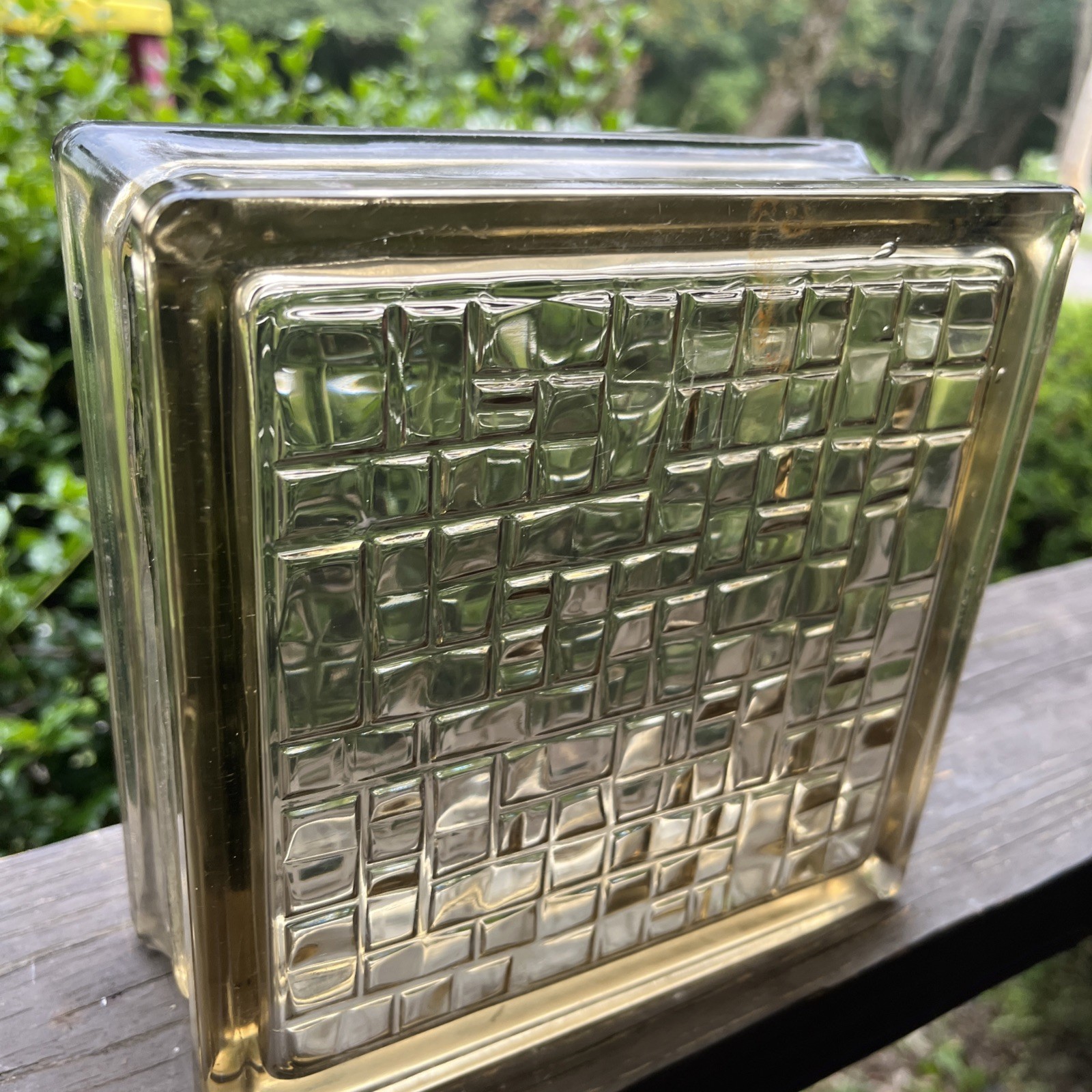 Vintage Glass Block MCM, Glass Block Brick Approx8-8-4 1960s