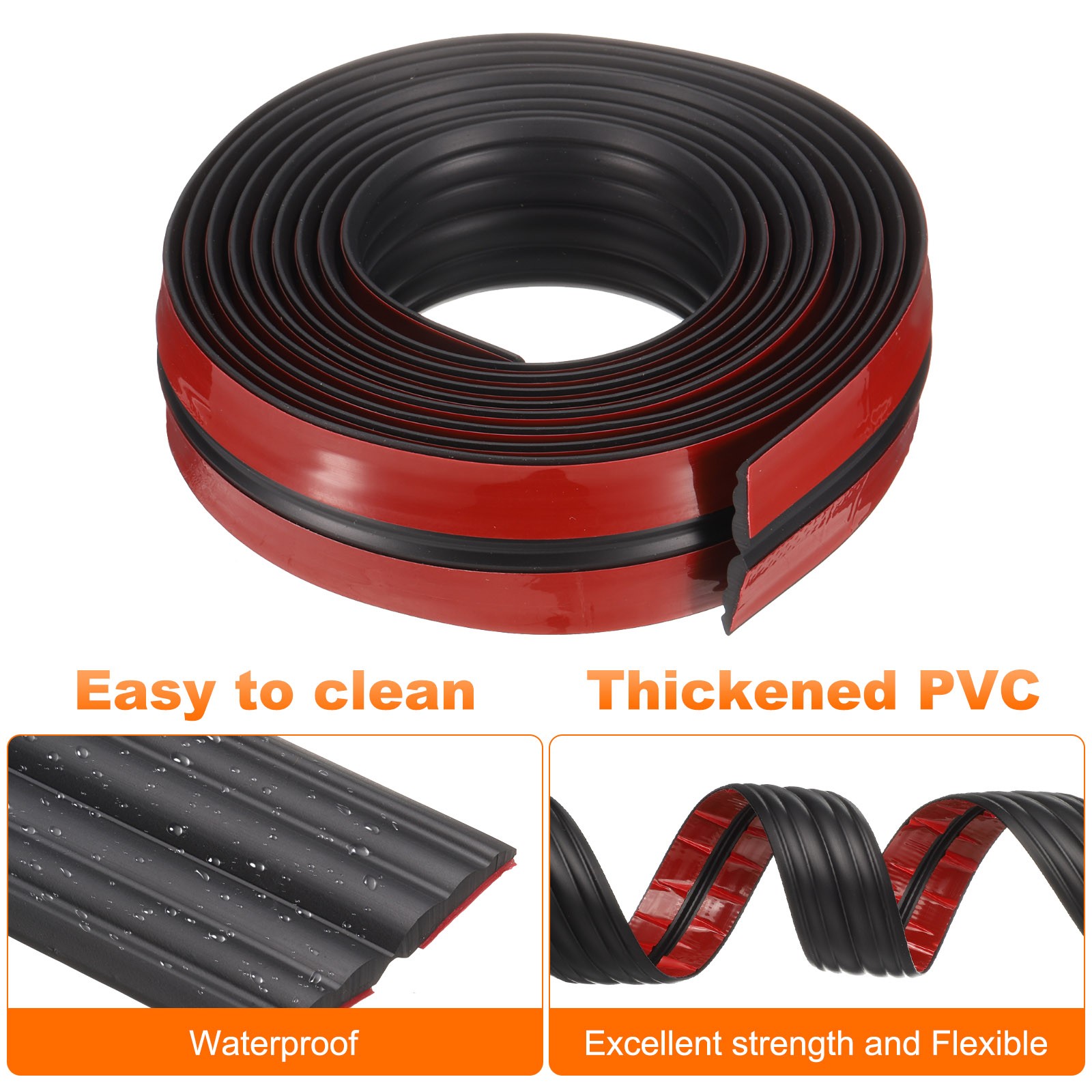 Wall Corner Protector 1.6″ 10FT Self Adhesive Wall Trim Molding, Black