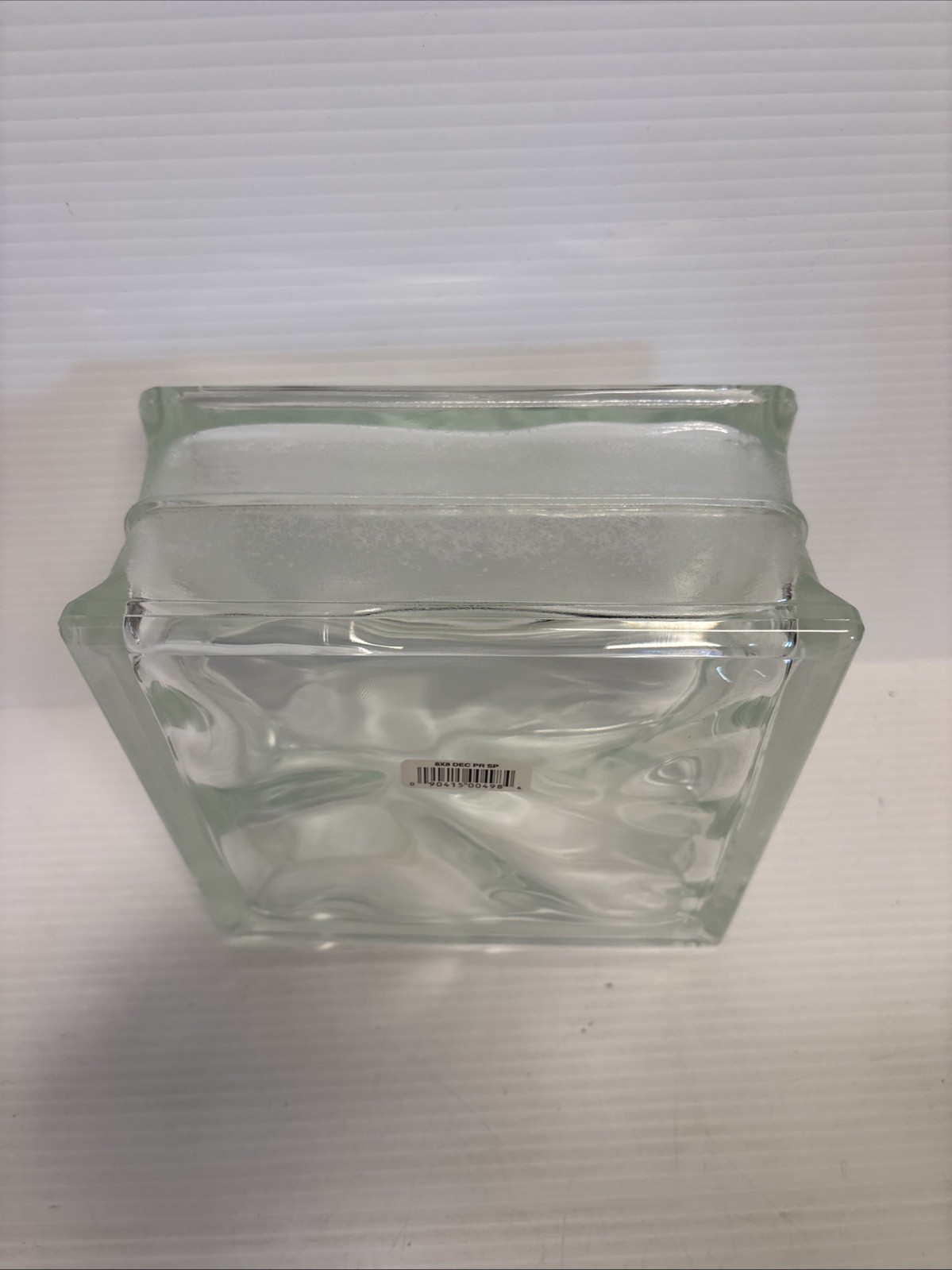 Pittsburgh Corning Decora Glass Block 8X8X4″ RETIRED New Wavy Brick NOS USA