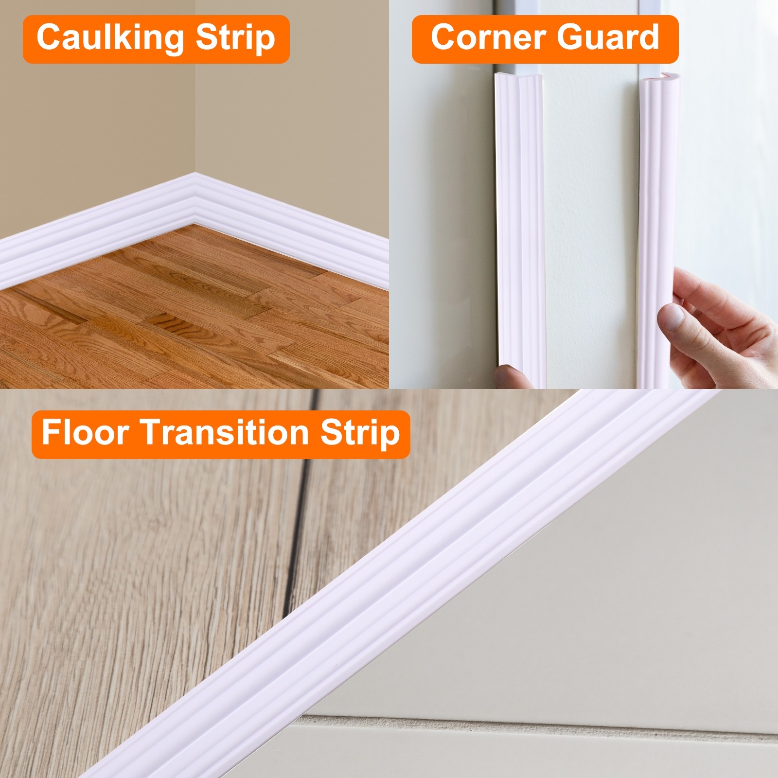Wall Corner Protector 1.6″ 10FT Self Adhesive Wall Trim Molding, Black